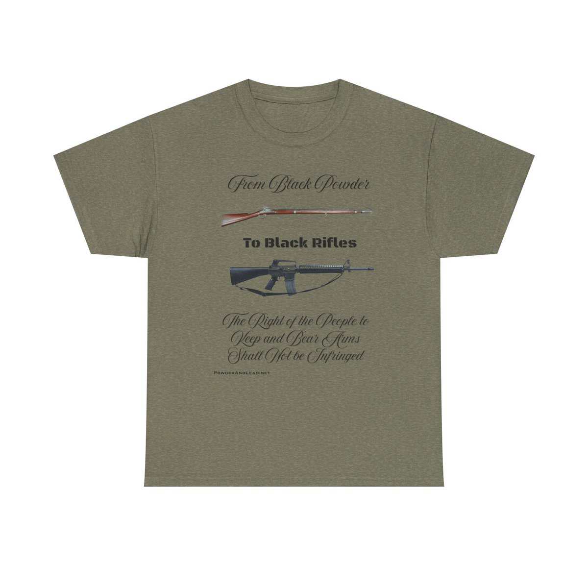 From Black Powder to Black Rifles - Heritage T-Shirt - SHALL NOT BE INFRINGED - A Journey Through American Firepower and Freedom. - Image 7