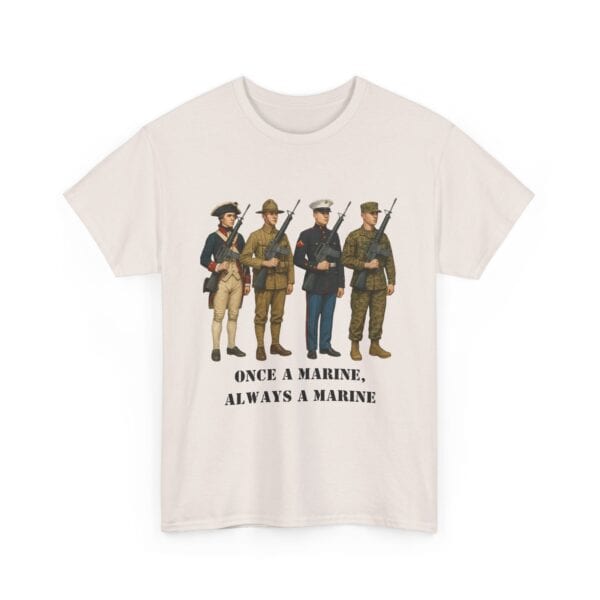 "Once a Marine, Always a Marine" T-Shirt - 250 Years of Brotherhood. Honor That Never Retires. - Image 6