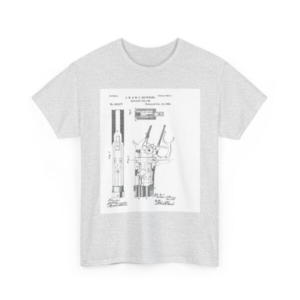 "Winchester Patent Blueprint" T-Shirt - Heritage in Design. Precision in Every Line. - Image 6