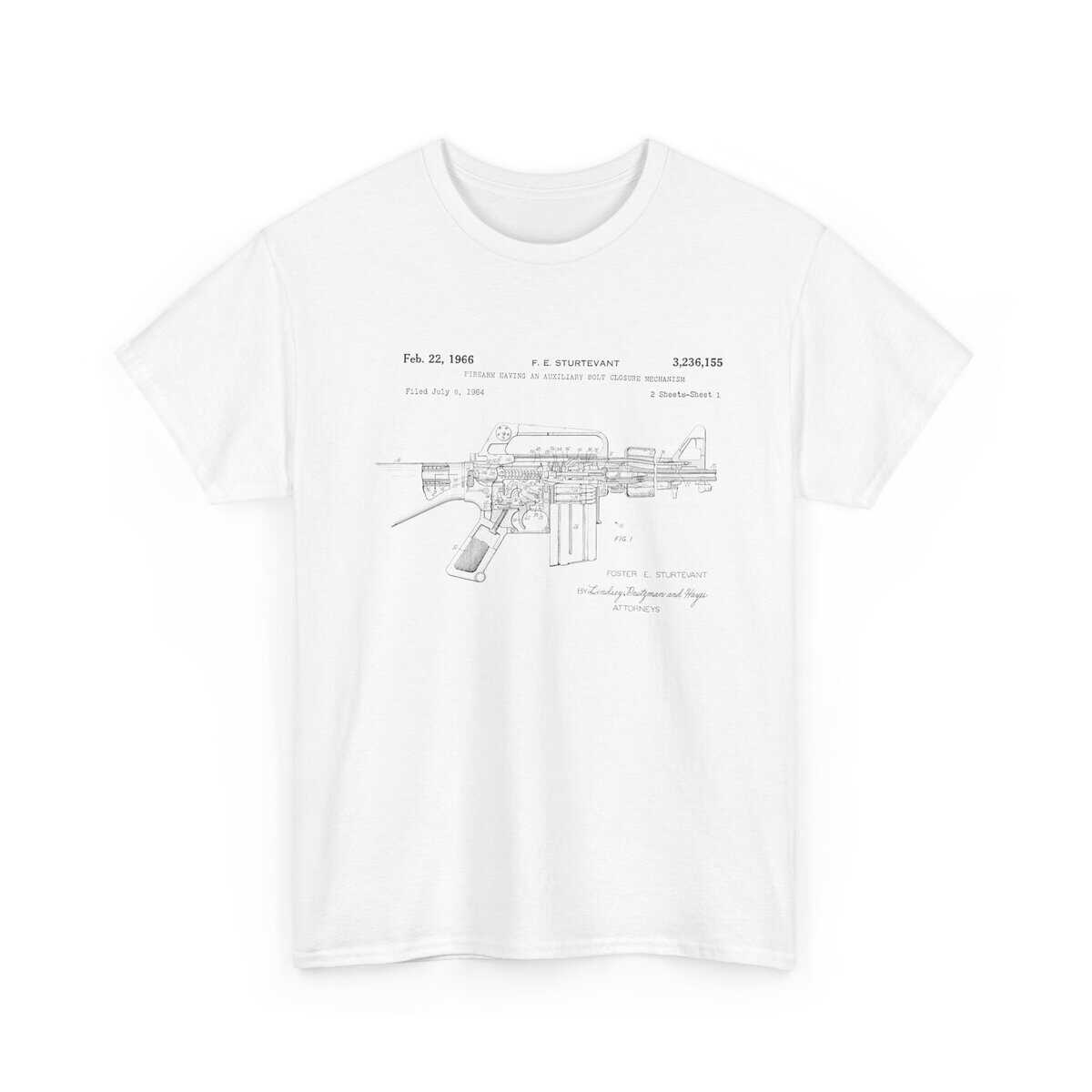 Blueprint of the AR - The 1966 Sturtevant Patent T-Shirt - Where Precision Meets Heritage. - Image 4
