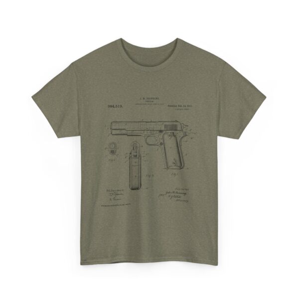 The 1911 Blueprint - John Browning Patent - T-Shirt  Classic. Precise. Eternal. - Image 12