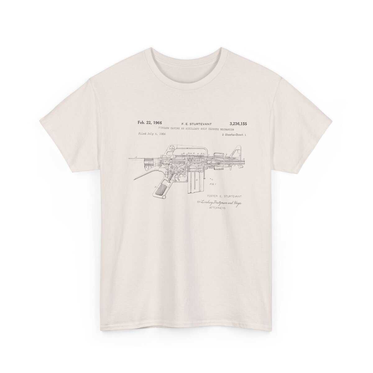 Blueprint of the AR - The 1966 Sturtevant Patent T-Shirt - Where Precision Meets Heritage. - Image 6