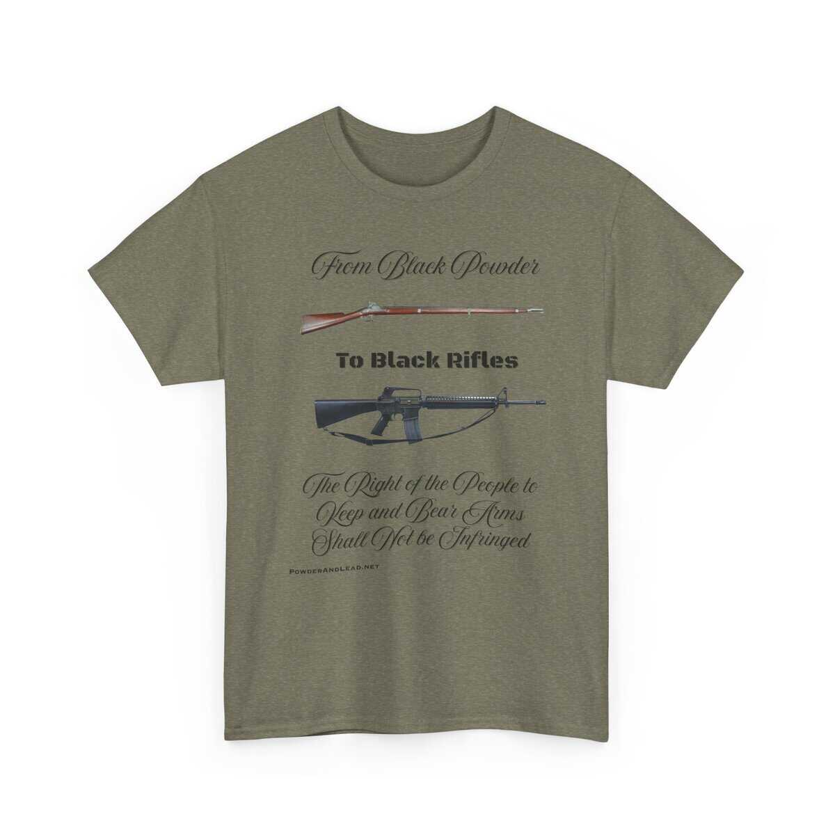 From Black Powder to Black Rifles - Heritage T-Shirt - SHALL NOT BE INFRINGED - A Journey Through American Firepower and Freedom. - Image 8