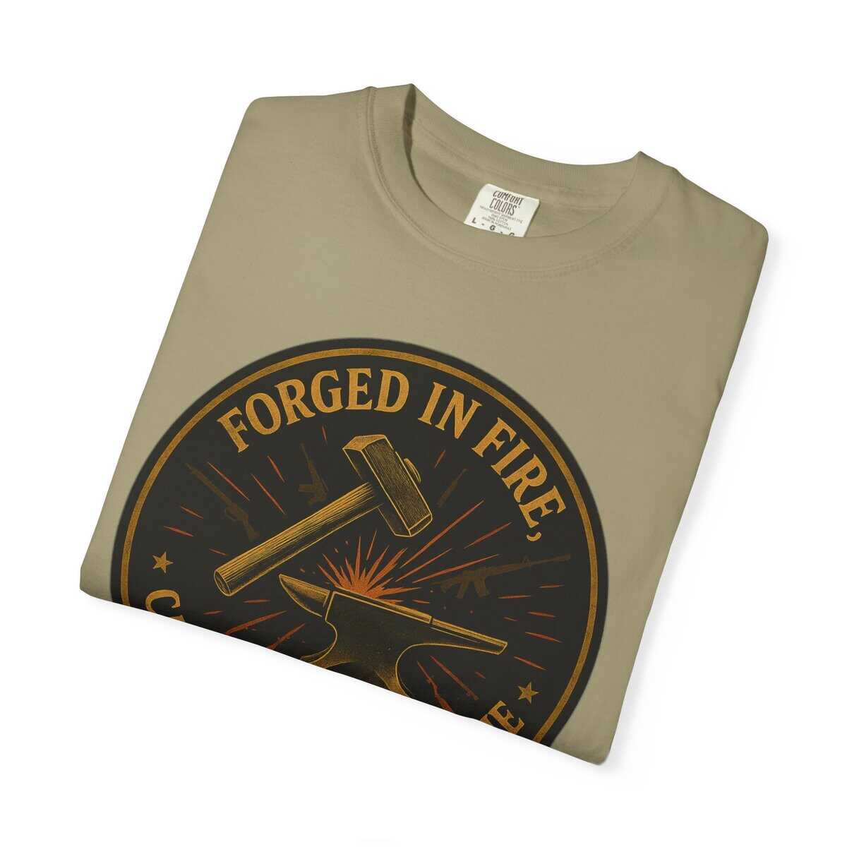 Forged in Fire, Carried Through Time - Heritage Crest Tee - Blacksmith grit. Marksman focus. Everyday wearability. - Image 3