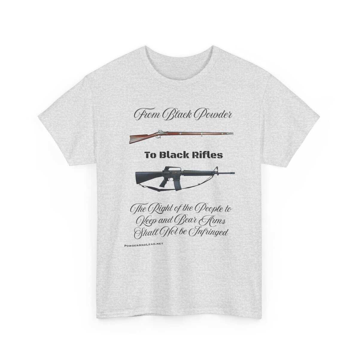 From Black Powder to Black Rifles - Heritage T-Shirt - SHALL NOT BE INFRINGED - A Journey Through American Firepower and Freedom. - Image 4