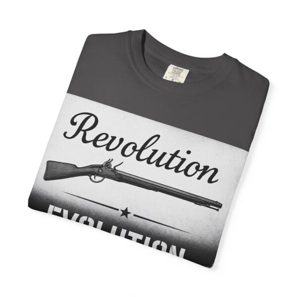 Revolution-Evolution T-shirt - blackout edition - subdued modern rifle - Image 3