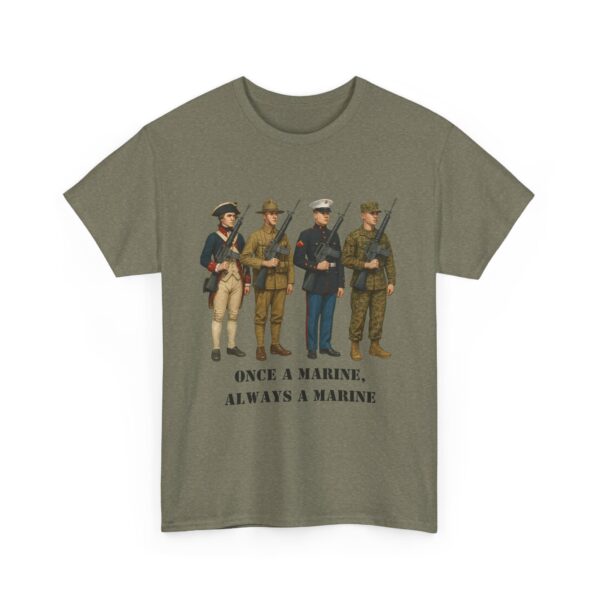 "Once a Marine, Always a Marine" T-Shirt - 250 Years of Brotherhood. Honor That Never Retires. - Image 2