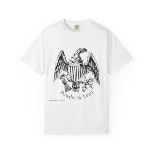 Powder & Lead "Eagle Emblem" T-Shirt – Strength, Heritage, and Precision in Every Thread