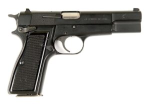 FN Browning Hi-Power semi-automatic pistol, right side profile