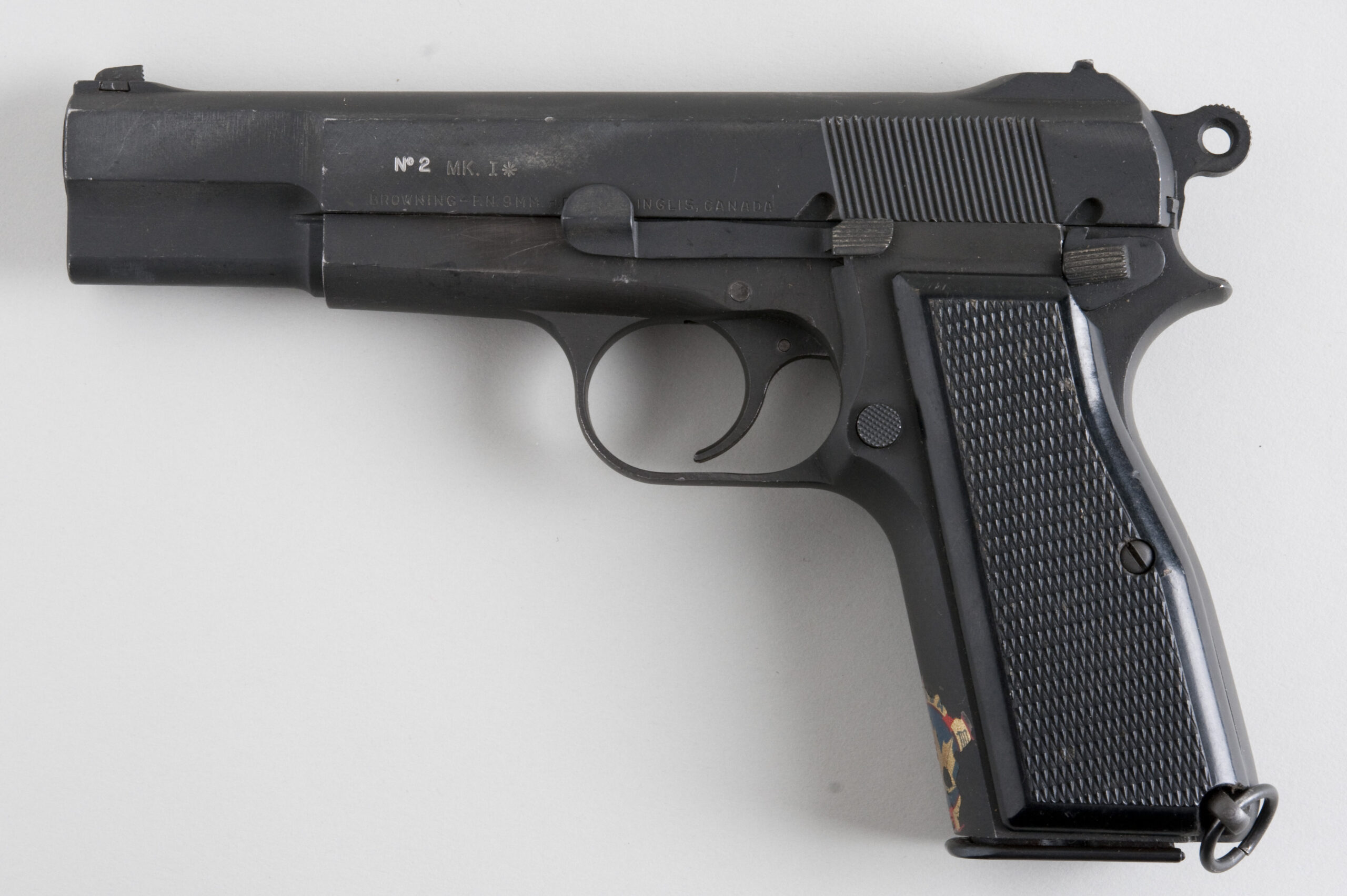 Canadian Inglis No. 2 Mk. I* Browning Hi-Power pistol from WWII