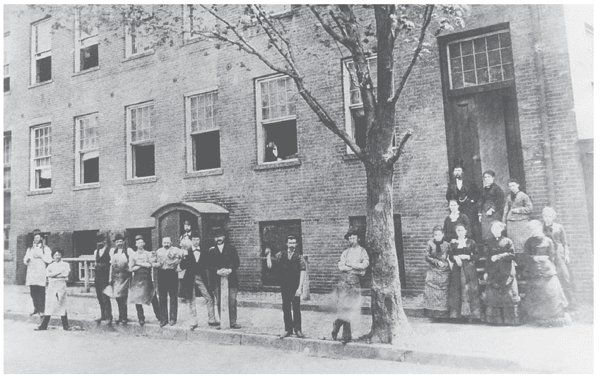 New Haven Arms Company factory building where the Volcanic Repeating Arms pistol was manufactured