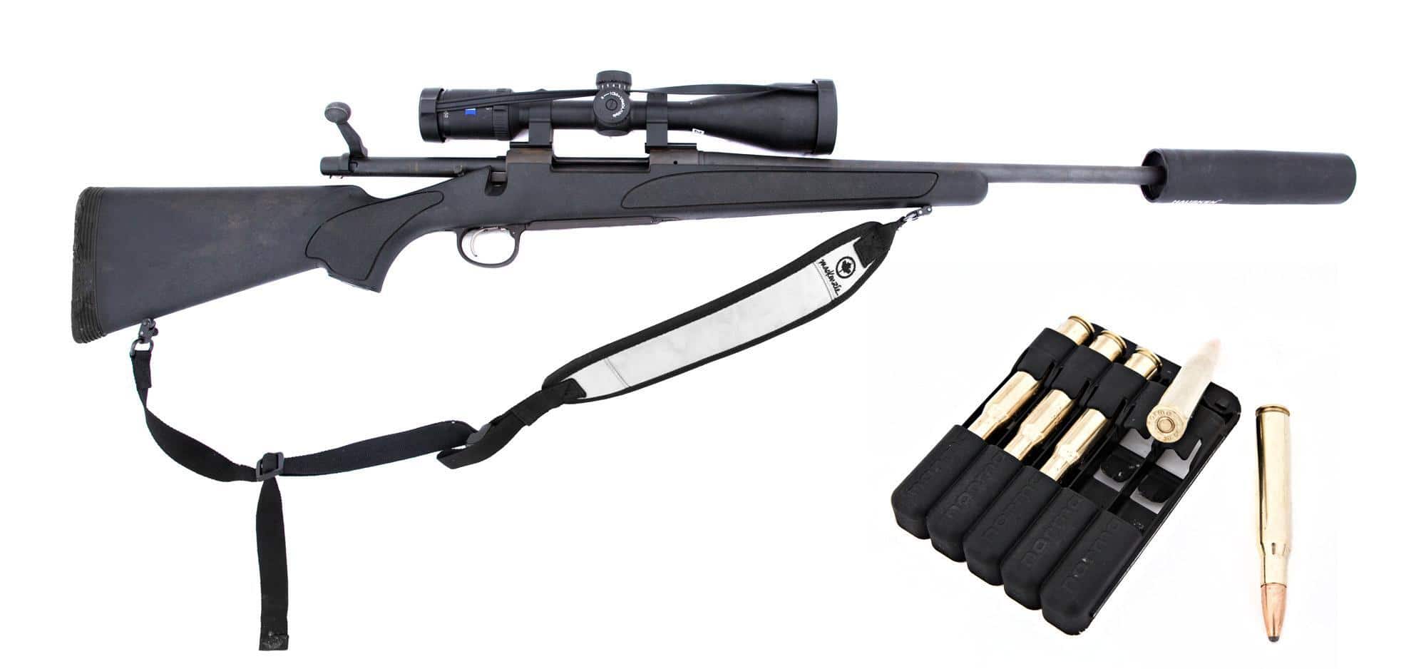 Remington 700 with scope and suppressor