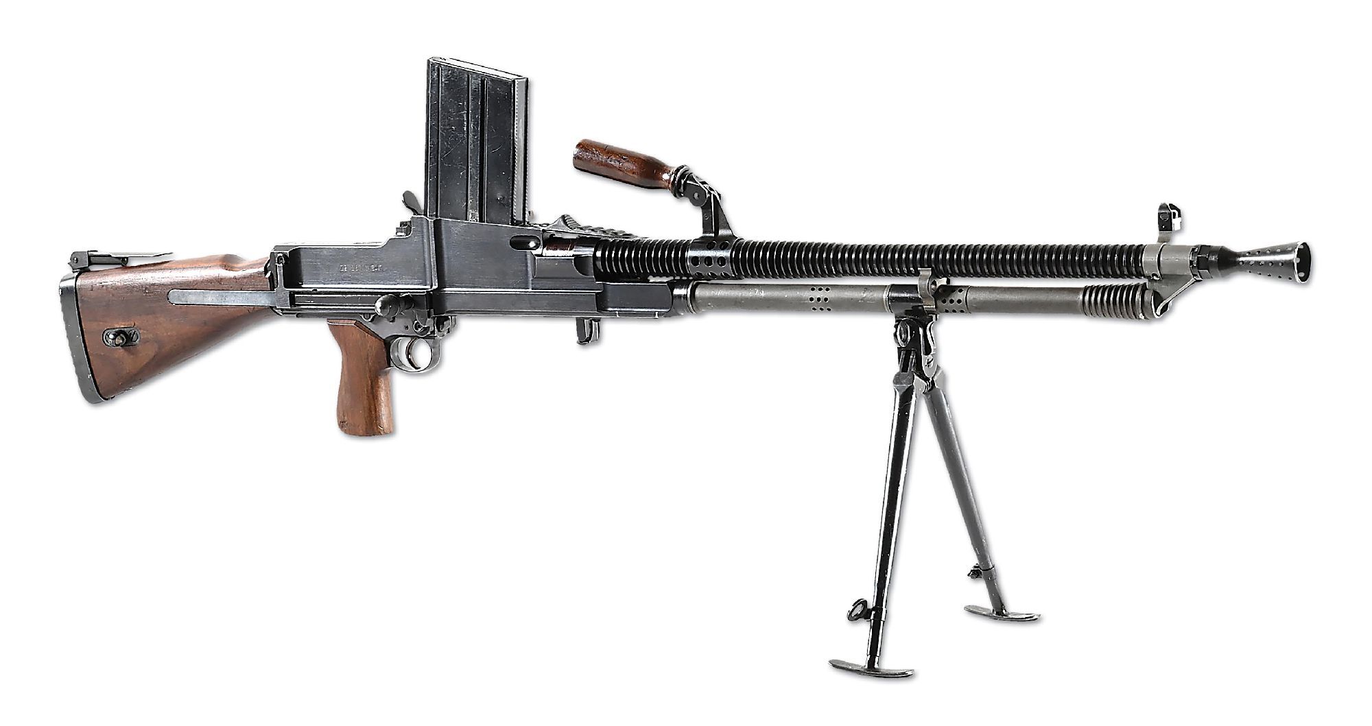 WWII German Nazi-proofed Waffenwerke Brunn ZB-26 light-medium machine gun