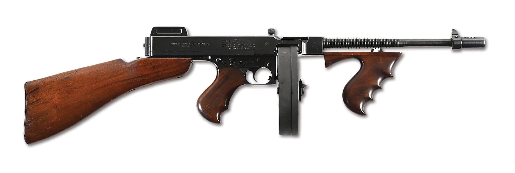 Colt 1921/28 Navy Thompson submachine gun with Cutts compensator