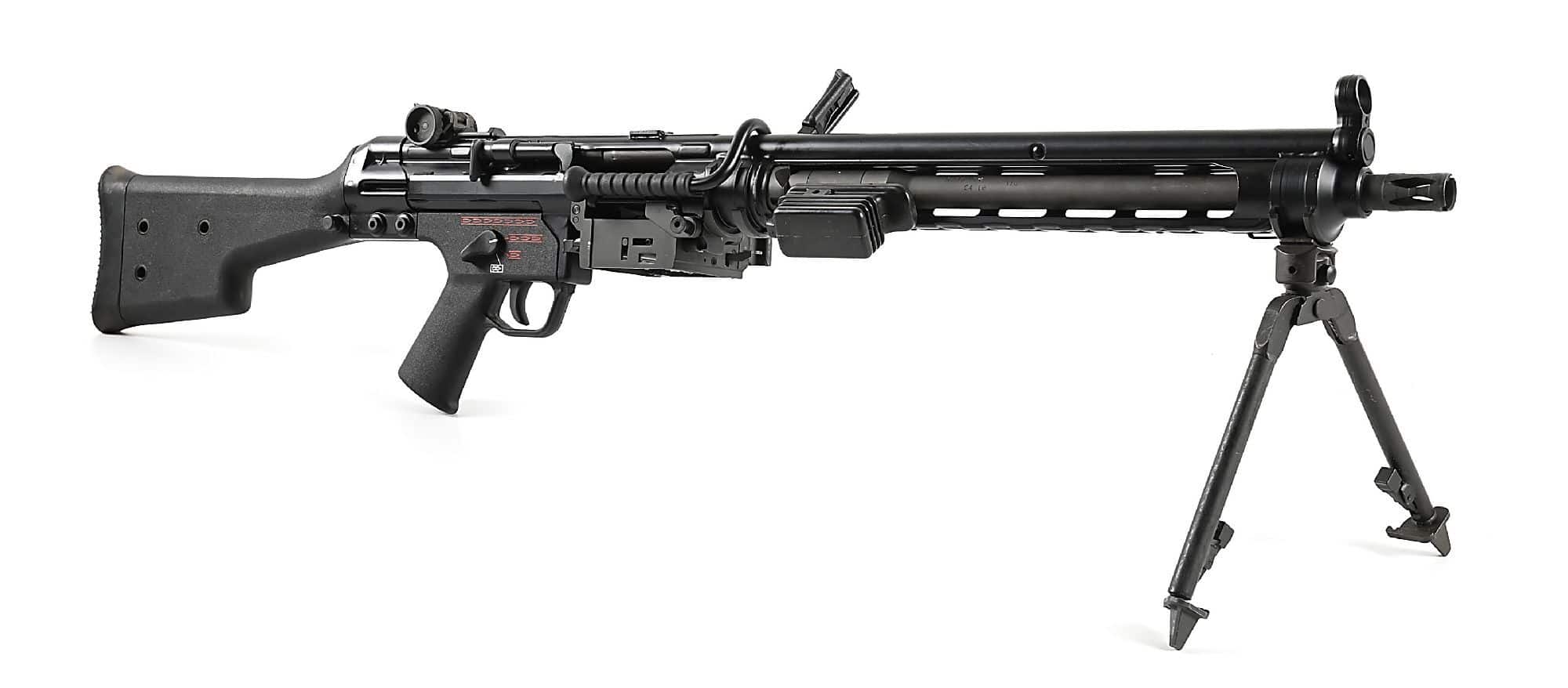 Billistics-registered Heckler and Koch 91A3 reworked HK23E machine gun