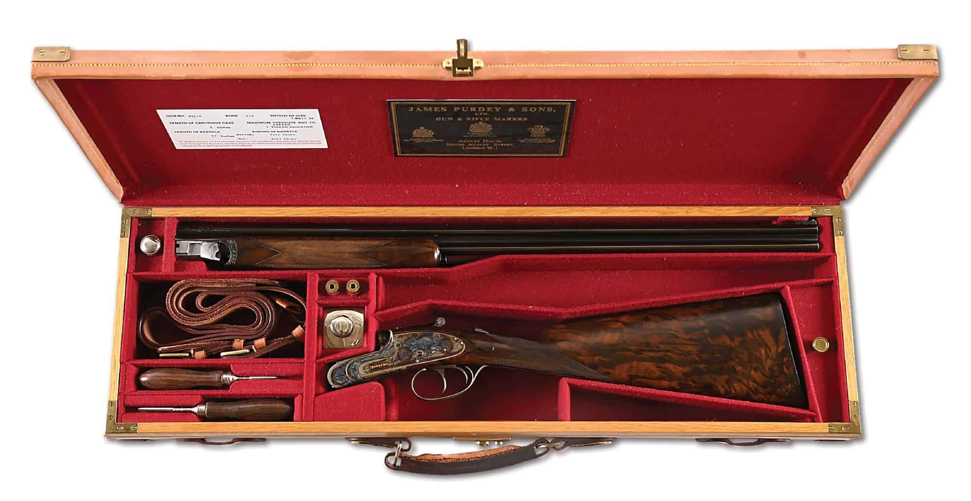 Purdey 410 SLE over under shotgun with case circa 1994