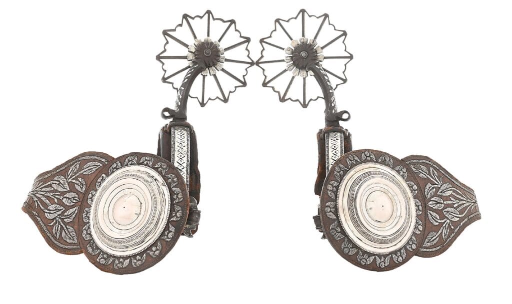 Mexican colonial silver-mounted spurs